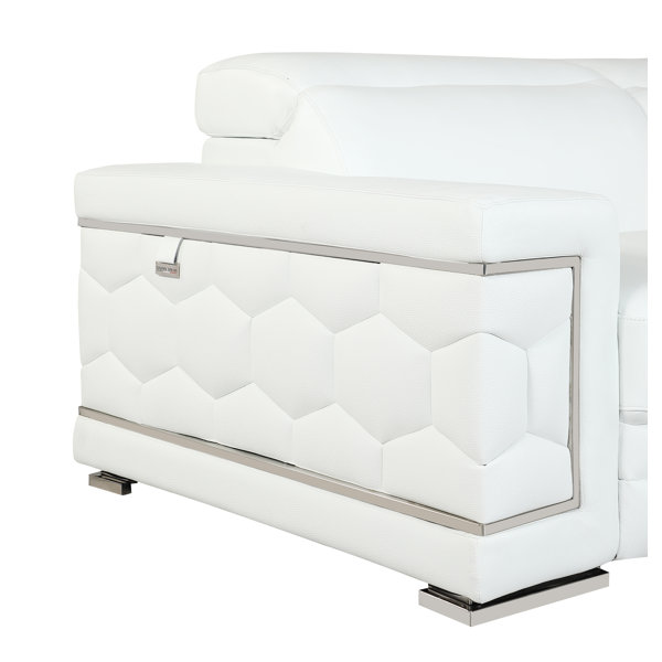 Orren Ellis Aiesrom Luxury Top Grain Italian Leather 2 Piece Living